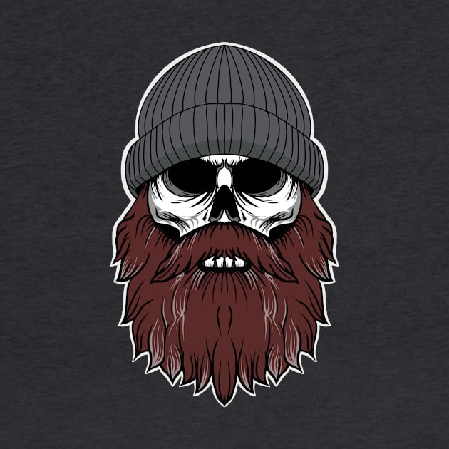 Bearded Skull by BL Tees